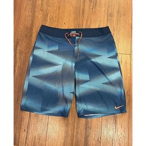 Nike Boardshort, Men’s Size 34, Blue With Orange Drawstring